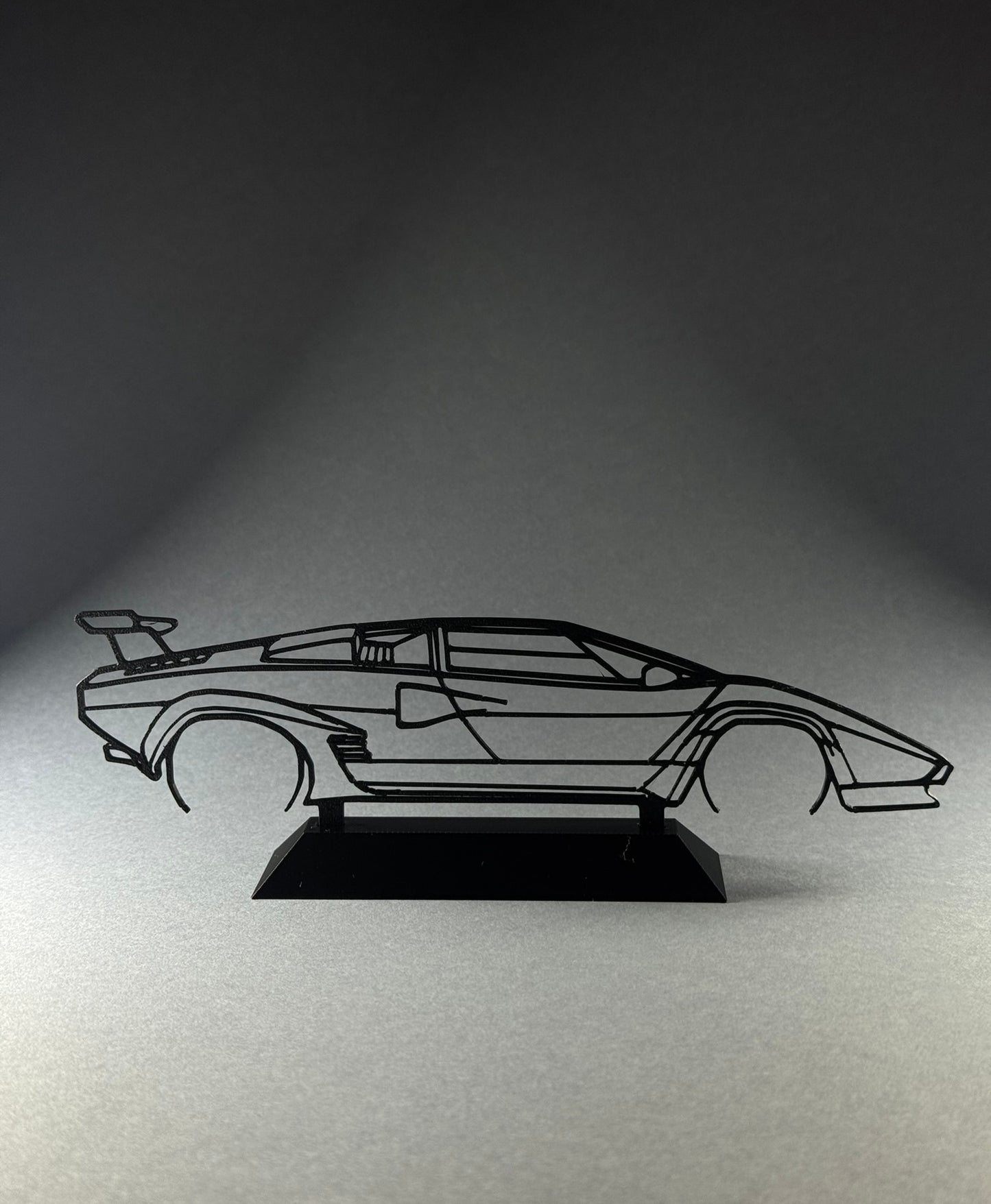 Silhouette en Line Art Lamborghini Countach – Impression 3D