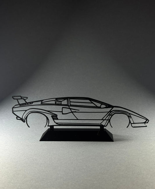 Silhouette en Line Art Lamborghini Countach – Impression 3D