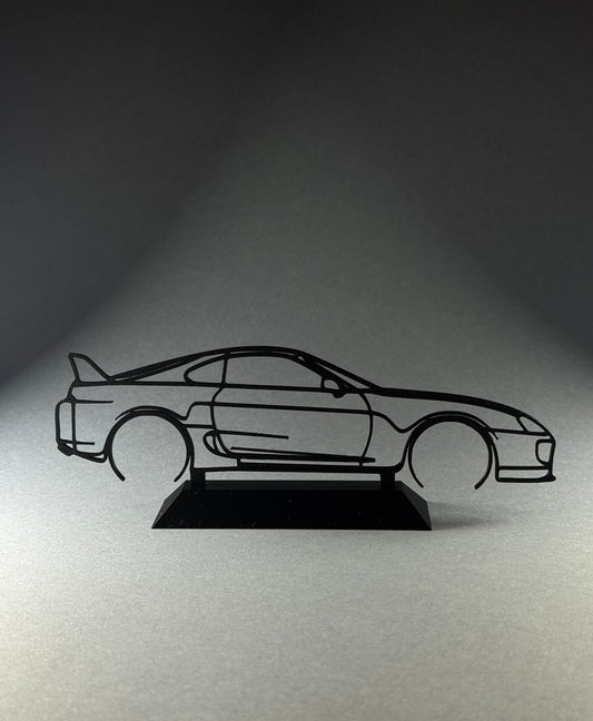Silhouette en Line Art Toyota Supra MK4 – Impression 3D