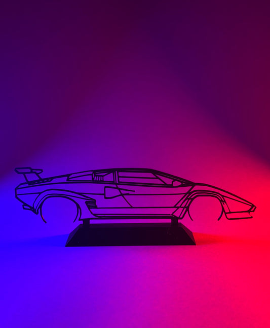 Silhouette en Line Art Lamborghini Countach – Impression 3D
