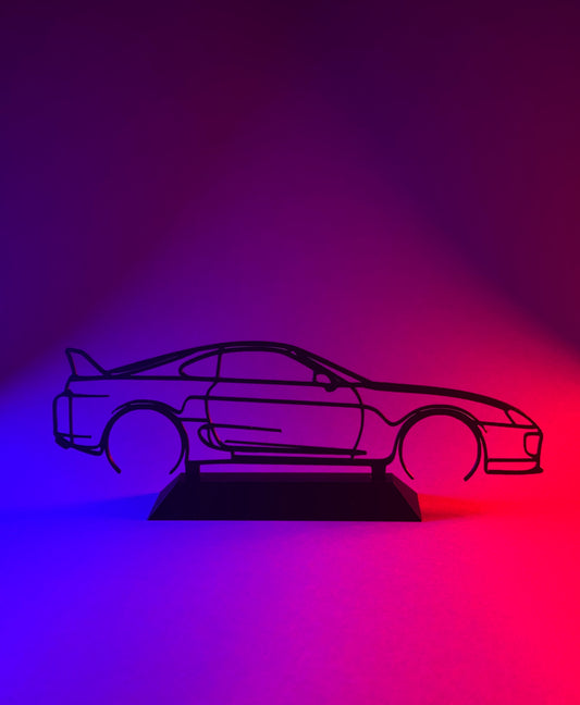 Silhouette en Line Art Toyota Supra MK4 – Impression 3D